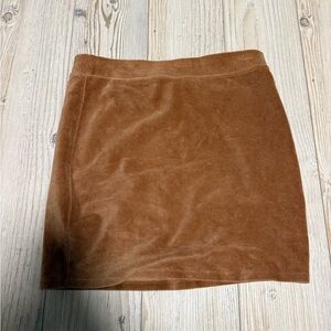 Corduroy Look Mini Skirt
